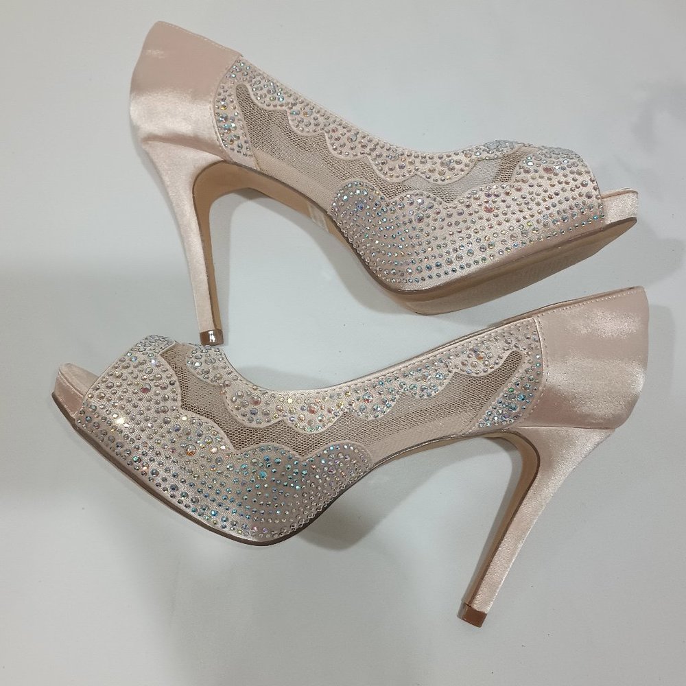 DREAM PAIRS Women's Divine-01 High Heels Dress Pump Shoes Size 8.5 Champagne - Picture 10 of 14
